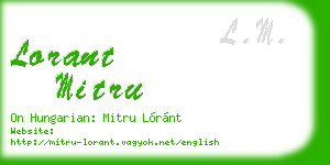 lorant mitru business card